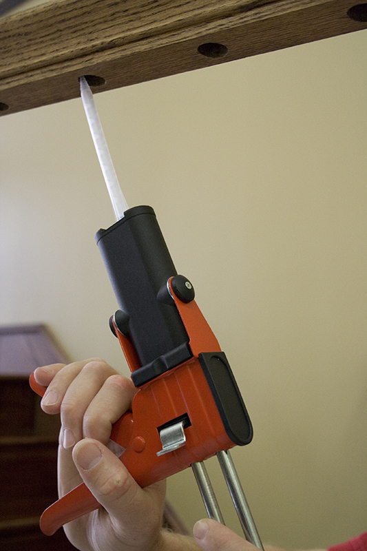 Epoxy Gun-In Use