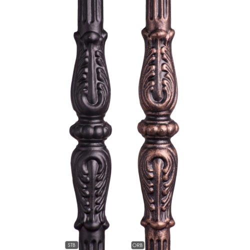18.1.1-T Decorative Knuckle Monte Carlo Hollow Iron Newel - Image 3