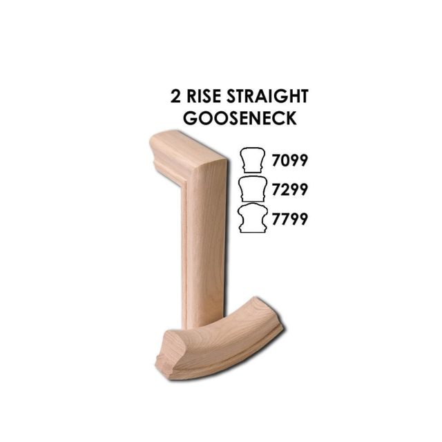 7099 2 Rise Straight Gooseneck Wood Handrail Fitting | Ironwood ...