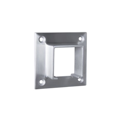 Square Glass Cap Rail Wall Mount Flange - Image 4