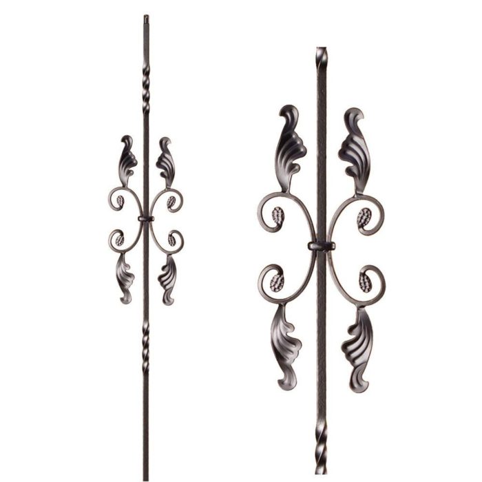Ash Grey 16.1.1-T Single Twist Hollow Iron Baluster for Staircase Remodel