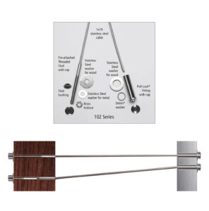 Outside to Outside Cable Kit for Steel or Wood Posts